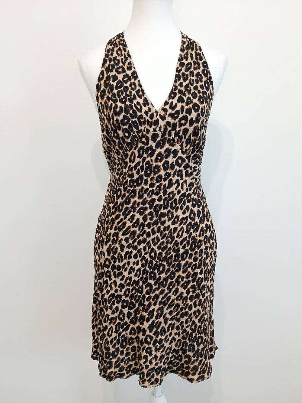 Reformation Delanie Halter Dress in Leo Size Large